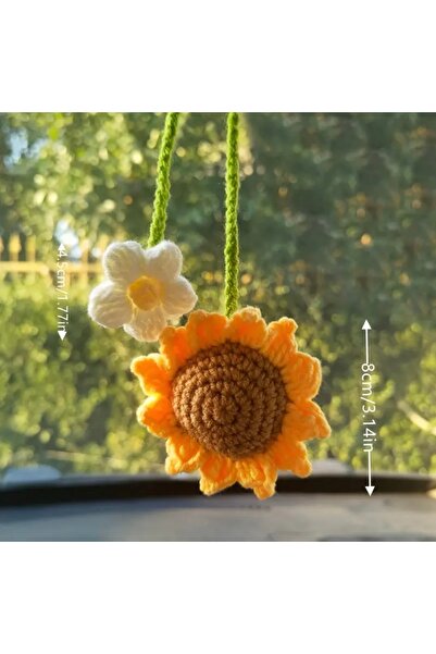 afralya home Handmade Knitted Amigurumi Keychain, Auto Mirror Ornament, Multi-Purpose Accessory, Amigurumi Auto Keychain