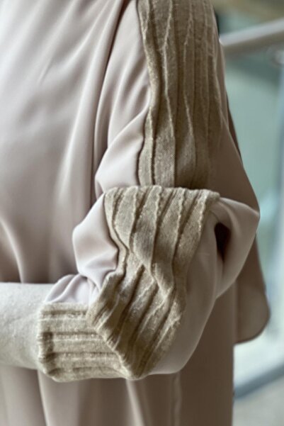 Ghisa Tunic with Knitwear Detail on Collar and Sleeves