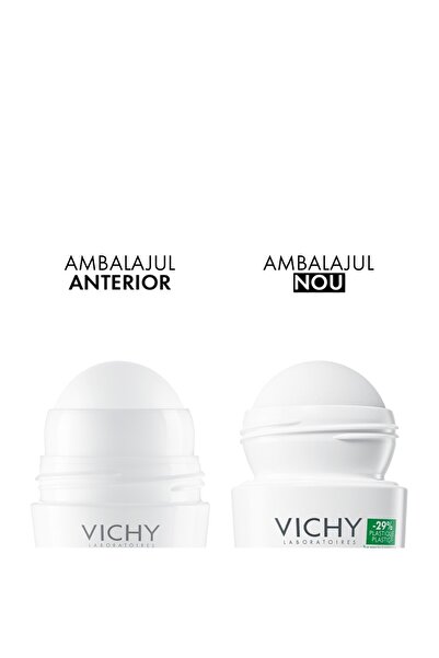 Vichy Antiperspirant Roll-On Vichy fără pete albe 48 H, 50 ml