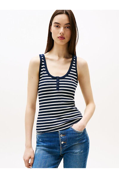 Tommy Hilfiger TJW SLIM HENLEY WAFFLE TANK T-Shirt