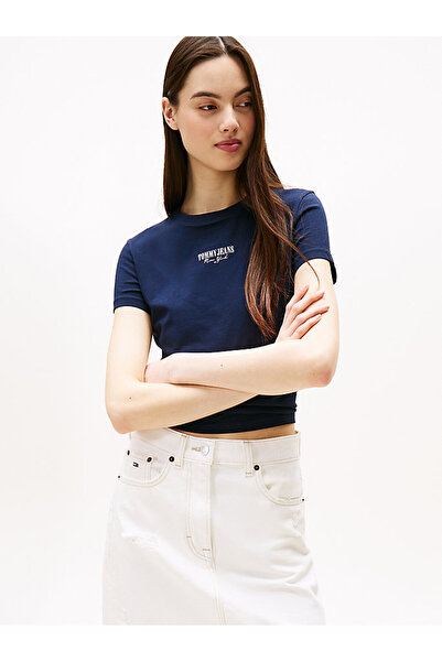 Tommy Hilfiger Kadın Mavi S/S Tişört