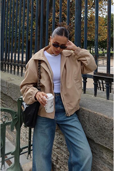 Havoş Jachetă bomber bej hidrofugă