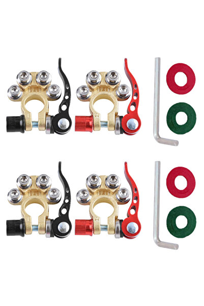 Choice Style 5 (4Pcs) 2Pcs Car Battery Terminal Connectors Quick Release Disconnect 12V 24V Positive Negati