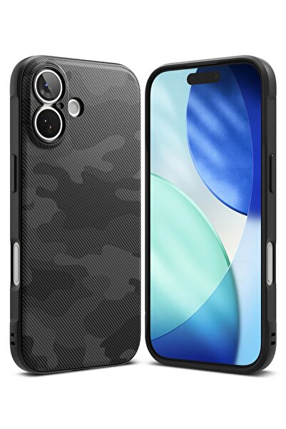 Ringke غطاء حماية لجهاز iPhone 17 | سلسلة Onyx | أسود مموه