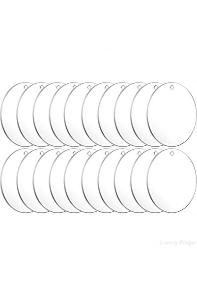 Choice 20 قطعة 20 قطعة/40 قطعة من ألواح الأكريليك الدائرية الشفافة مقاس 3 بوصات من الأكريليك والزجاج الشفاف المستدير للورق