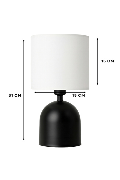 HOMİNG Novi Metal Lampshade Set - Cream Fabric, 2 Pieces, 241614