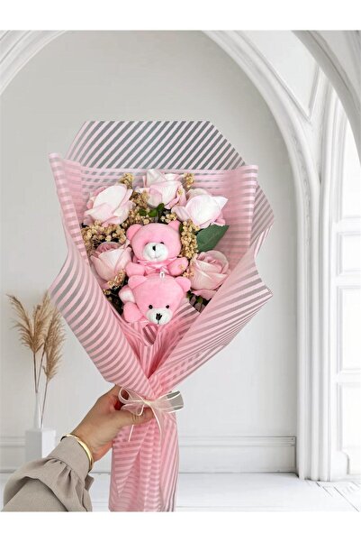 Happy Box HEDİYELİK AYICIK BUKETİ ÇİÇEK BUKETİ YENİ YIL DOĞUM GÜNÜ SEVGİLİYE ...