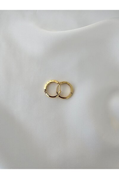 Zivazer Store Kadın Çelik Kararmaz Xuping 14k Gold Renginde 1.5 cm Boyunda Halka Küpe