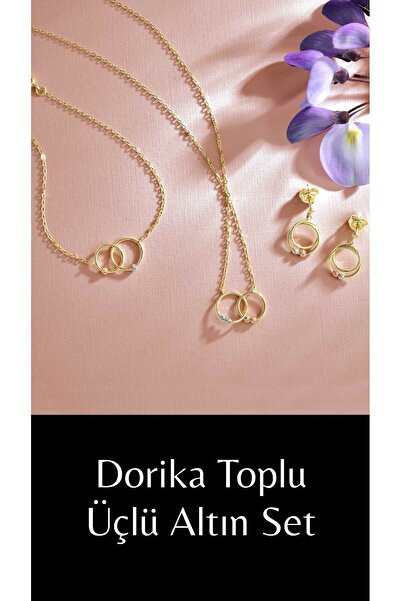 Hepimitu Dorika Toplu Üçlü Altın Set