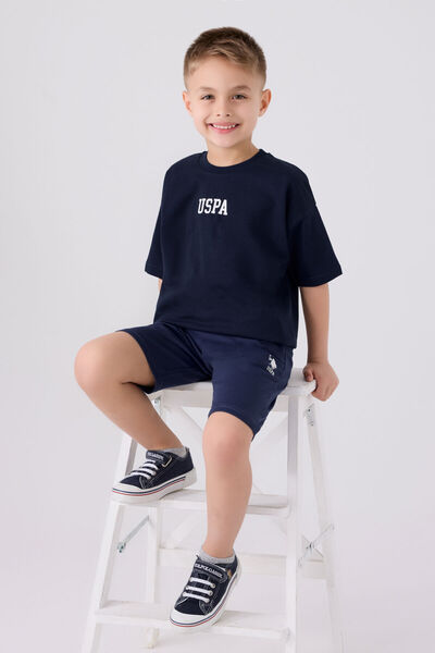 U.S. Polo Assn. Тъмносин бермудски костюм за момче