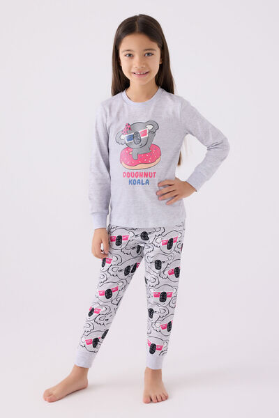 Rolypoly Σετ Πυτζάμες Γκρι για κορίτσια