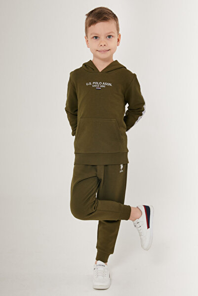 U.S. Polo Assn. U.S. Polo Assn Beautiful Dark Green Boys' Tracksuit Set