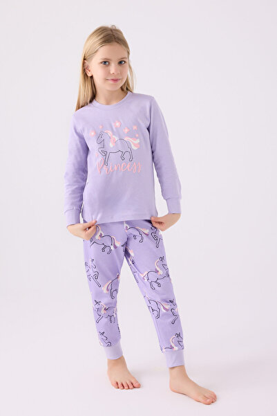 Rolypoly Set pijama violet pentru fete
