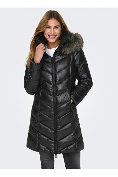 ONLY Black Women's Coat Onlfever Puffer Coat Life Cc Otw