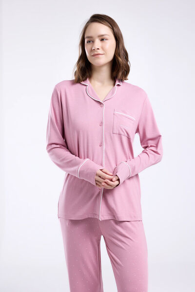 Pierre Cardin Cămașă de damă cu imprimeu pigmentat, pijama PC8986-S-V2