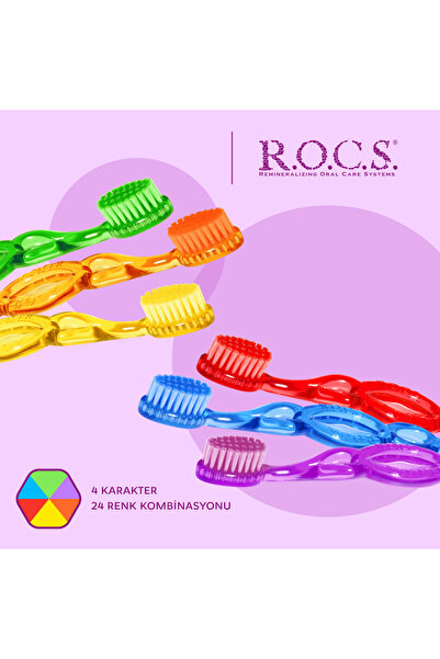 R.O.C.S. Kids Diş Fırça 3-7 Yaş Sarı 4607152730500s
