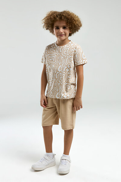 Arnetta Boy's Cream Bermuda Suit