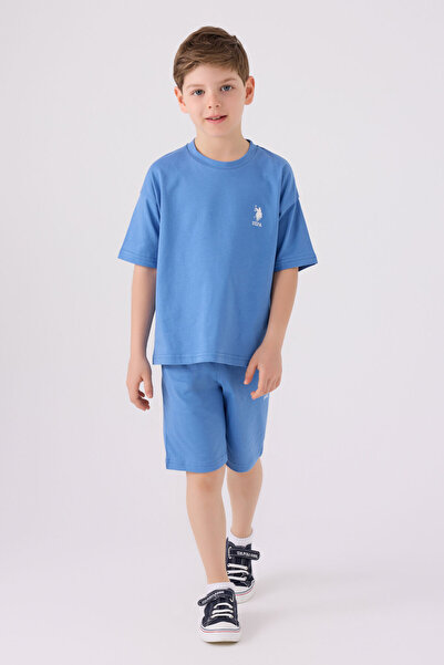 U.S. Polo Assn. Costum bermude albastre pentru băiat