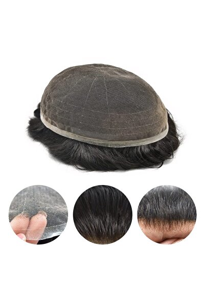 Protez Saç %10 Kırlı (Beyaz Saçlı) Amerikan İthal Full Tül Protez saç