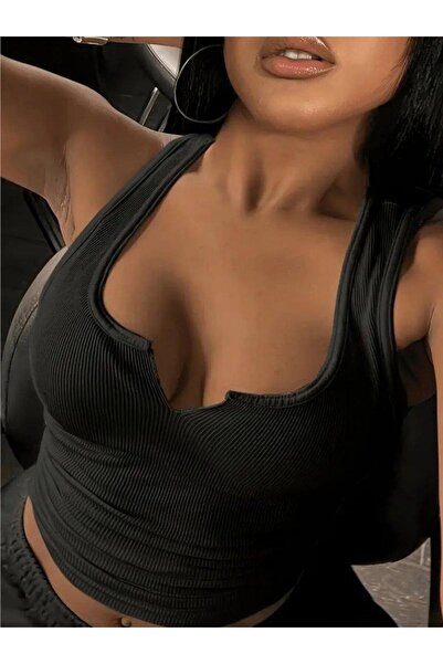 TİANA Γυναικεία Αμάνικη Μπλούζα Καμισόλα με λαιμόκοψη V