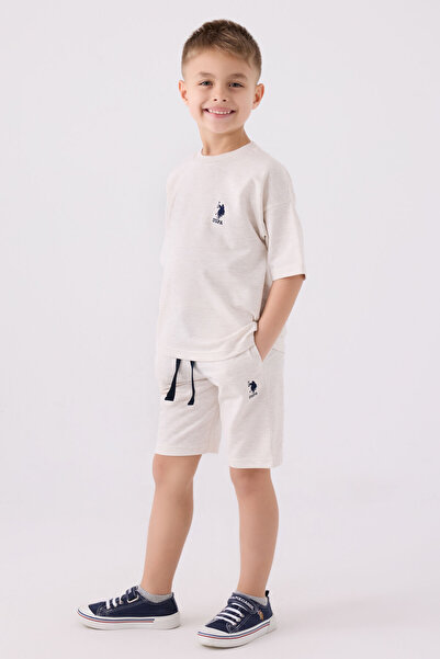 U.S. Polo Assn. Boy's Cream Bermuda Suit