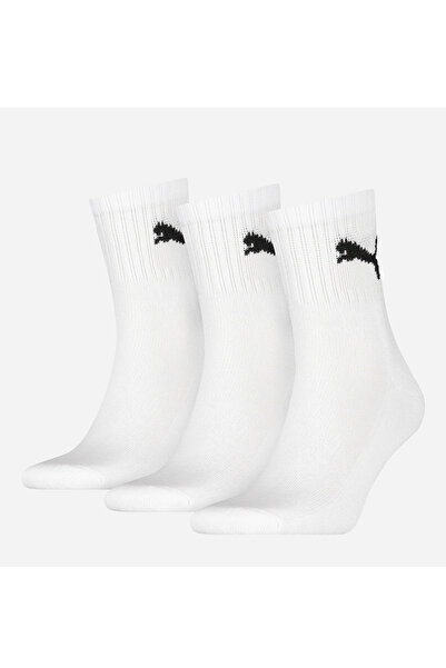 Puma Beyaz Kadın Baskılı Çorap 90611004 SHORT CREW 3P UNISEX