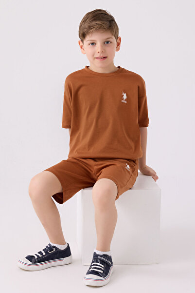 U.S. Polo Assn. Кафяви бермуди за момче