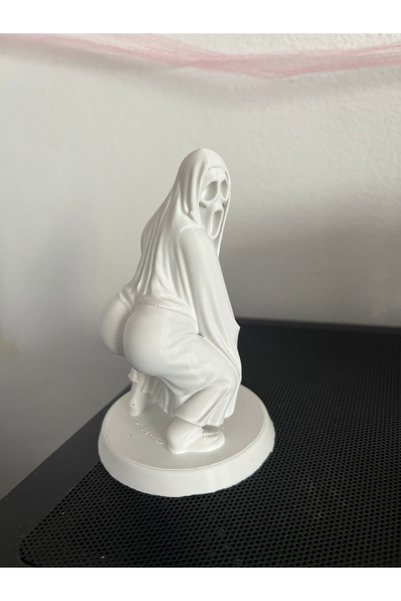 Gonulella 3D Masa - Kitaplık - Gamer Dekorasyonu Ghost Azrail Kitaplık Figürü 9 Cm