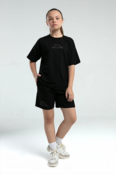 Kappa Girl's Black Shorts Set