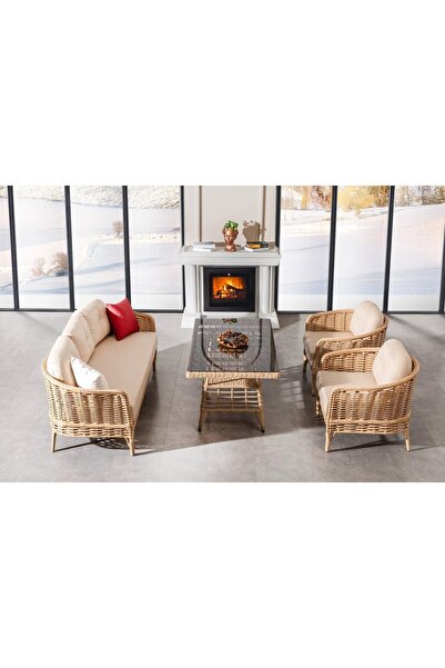 Divona Home Verona Bahçe Balkon Oturma Grubu (3+1+1+masa)