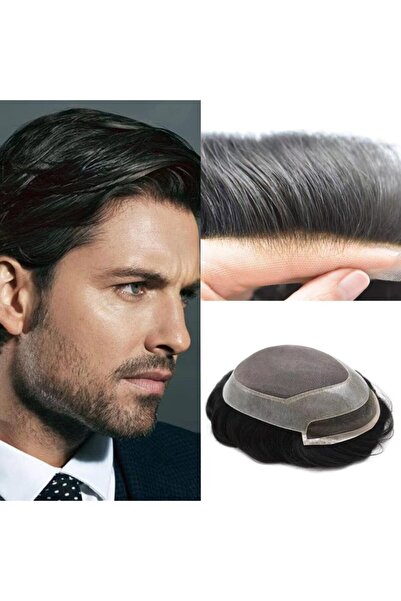 Protez Saç Ankara Model %100 Gerçek İthal Ürün 7*10 1B Koyu Kahve
