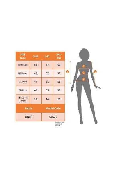 ALPACO Women's Short Sleeve V Neck Buttoned Linen Blouse