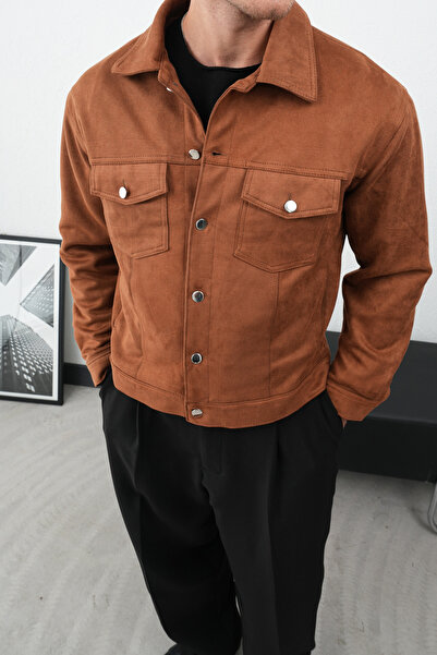 İLKCET MODA Чоловічий піджак з двома кишенями з преміум-замші