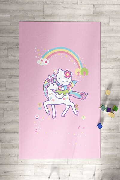 Homiko Kedi ve Unicorn Desenli Halı
