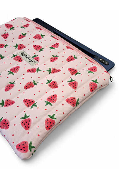 Ayza Stüdyo Strawberry Pink iPad Tablet Bag, 10-12 Inch Compatible