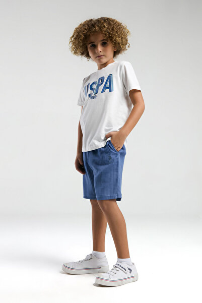 U.S. Polo Assn. Boy's White Bermuda Suit