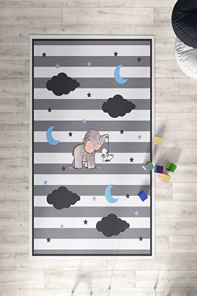 Homiko Fil Desenli Çocuk ve Bebek Odası Dekoratif Halı TLH-119