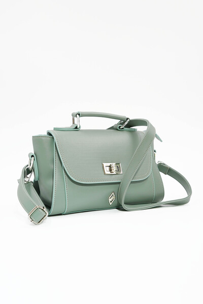 Aron Atelier Beatriz Su Yeşili Kilitli Kadın El ve Omuz Çantası