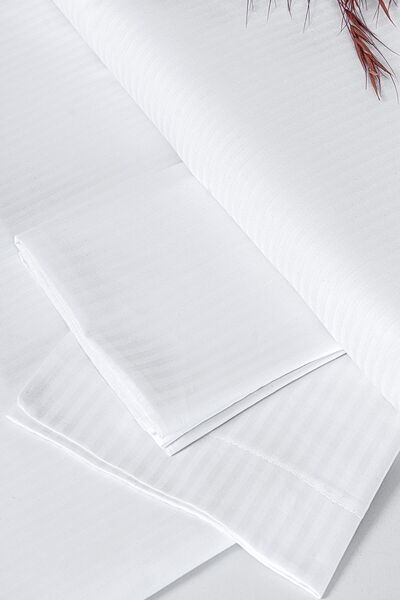 VAROL Risus Series Cotton Satin Hotel Bed Sheet Single 180X280Cm