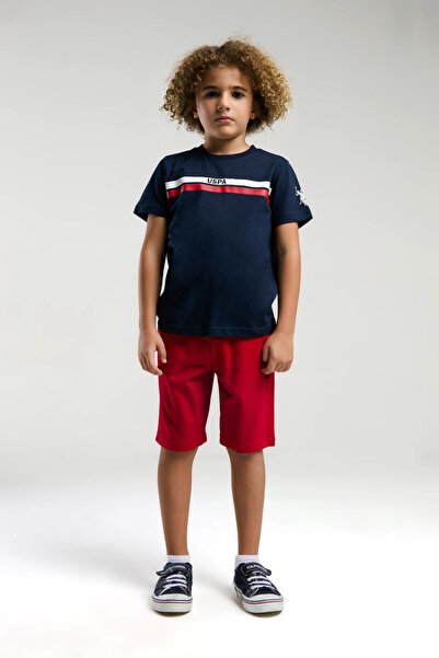 U.S. Polo Assn. BÁZIS. Polo Assn. Fiú sötétkék bermuda öltöny