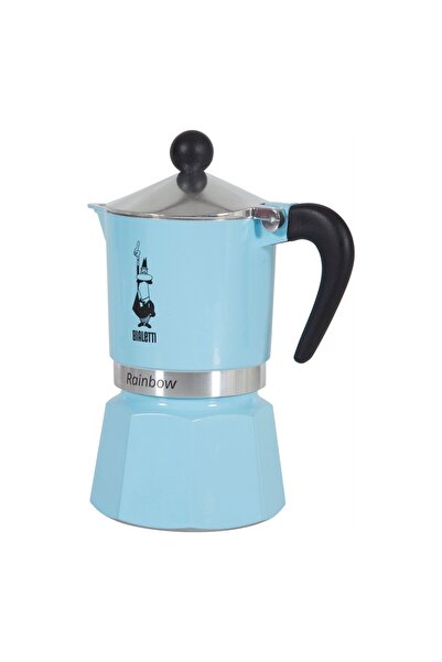 Bialetti Rainbow Moka Pot 3 Cup Açık Mavi