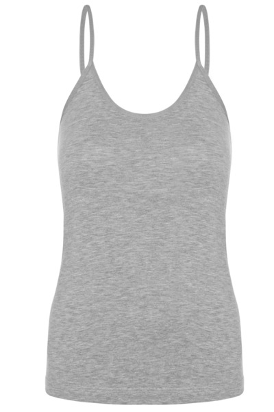 TOLIN Γυναικείο εσώρουχο από βαμβακερό Lycra Grey Melange Rope Strap 1223