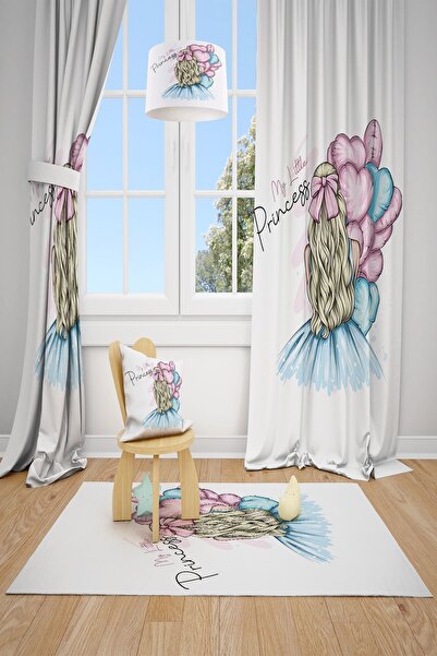 Talia Home ستارة خلفية منقوشة من ماي ليتل برينسيس لغرفة الأطفال والرضع - 2 وشاح Tla-228