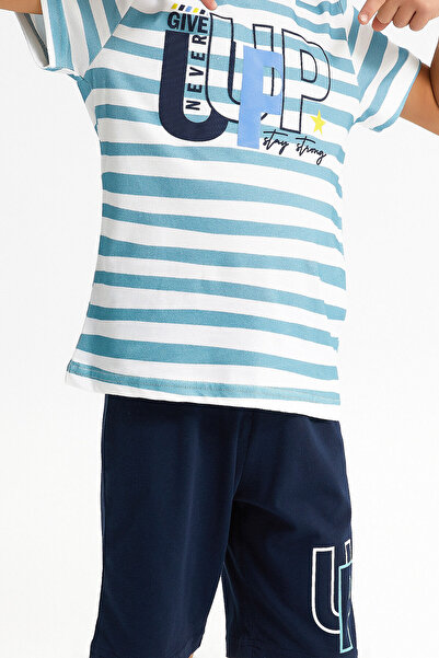 ROLY POLY Set Bermude albastre pentru baieti - Rolypoly Never Give Up