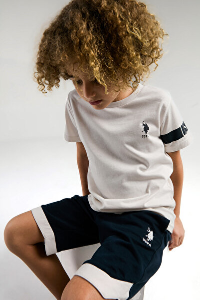 U.S. Polo Assn. Boy's Cream Bermuda Suit