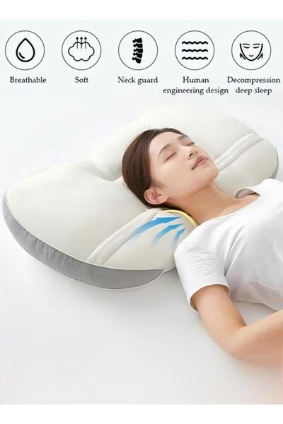 fun zone Super Comfort Ergonomic Pillow for Neck Head and Shoulder Pain Relief Contour Support Pillows