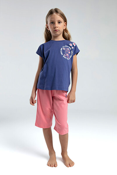 U.S. Polo Assn. U.S. Polo Assn. Girl's Blue Capri Set