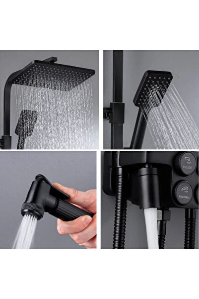 Sanlux Thermostatic shower set with 4 functions and digital display, BSL2