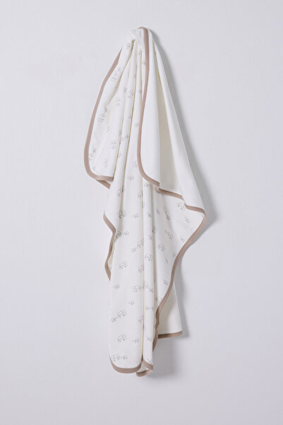 U.S. Polo Assn. قاعدة. بولو أسن. بطانية بيبي بوي بيضاء