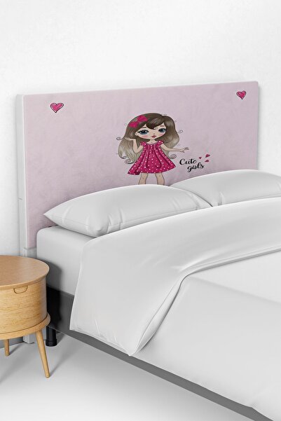 Talia Home Kalpli Pembe Çocuk Odası Yatak Baza Başlık Kılıfı TLABK-013